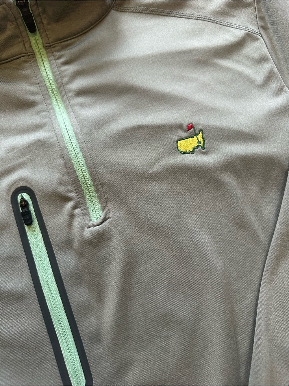 Masters Official Gray Quarter-Zip Pullover Jacket - Masters Logo - Picture 3 of 3